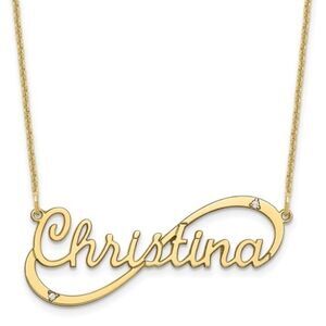 10k Gold Name Plate Necklace